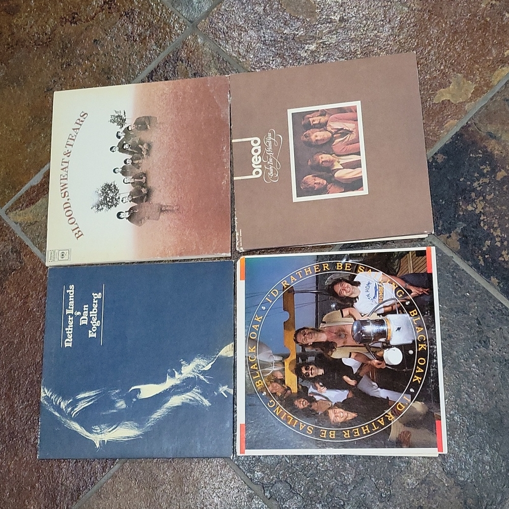 Vintage Rock Radio vinyl Bundle Bread, Fogelberg, Blood Sweat Tears, & Black Oak